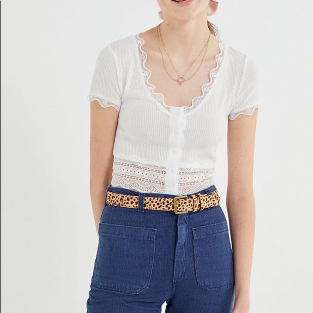 Urban Outfitters white crop top